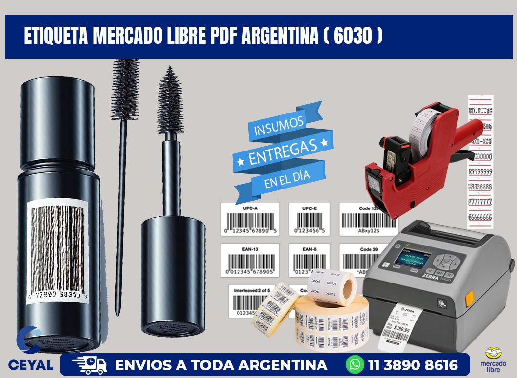 ETIQUETA MERCADO LIBRE PDF ARGENTINA ( 6030 )