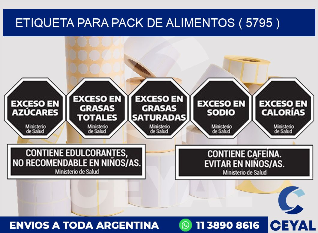 ETIQUETA PARA PACK DE ALIMENTOS ( 5795 )