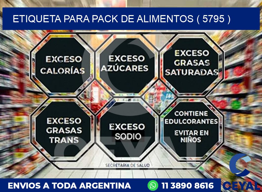 ETIQUETA PARA PACK DE ALIMENTOS ( 5795 )