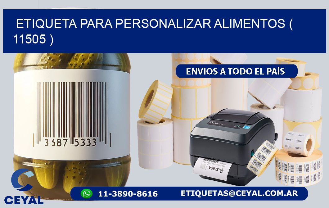 ETIQUETA PARA PERSONALIZAR ALIMENTOS ( 11505 )