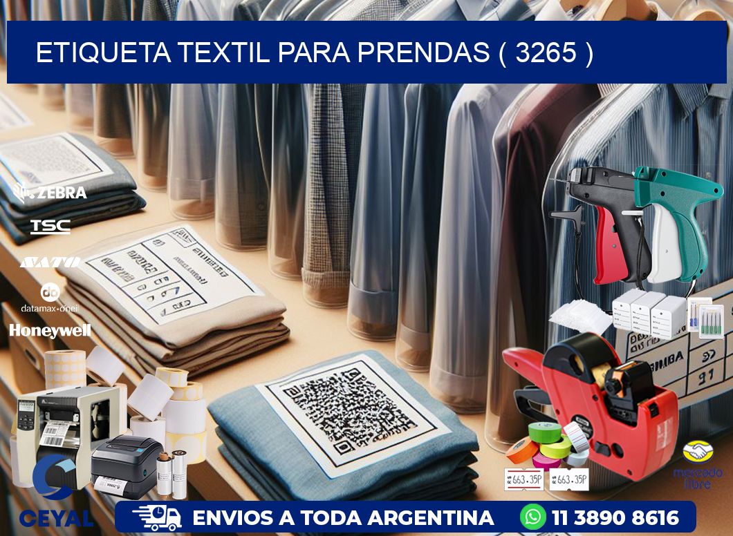 ETIQUETA TEXTIL PARA PRENDAS ( 3265 )