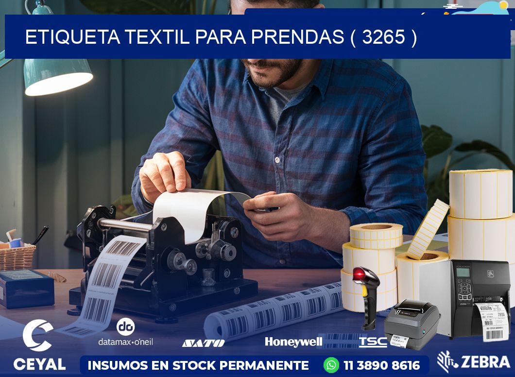 ETIQUETA TEXTIL PARA PRENDAS ( 3265 )