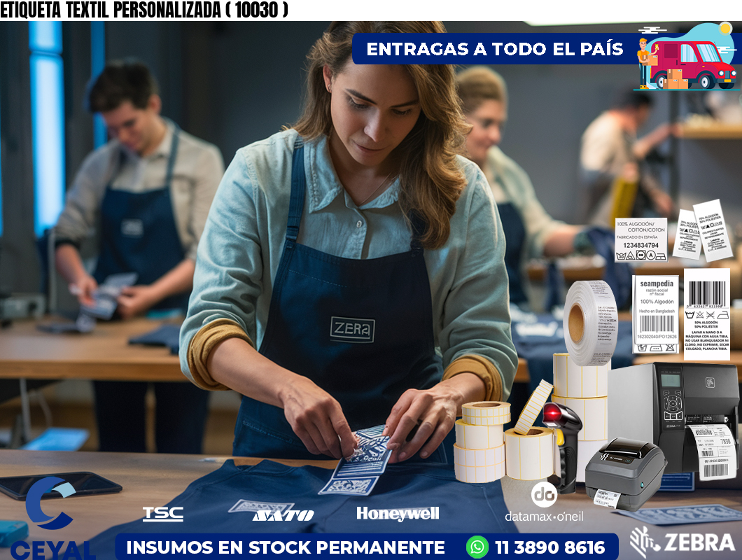 ETIQUETA TEXTIL PERSONALIZADA ( 10030 )