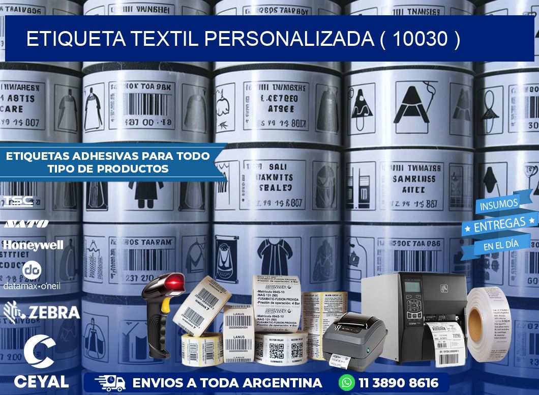 ETIQUETA TEXTIL PERSONALIZADA ( 10030 )