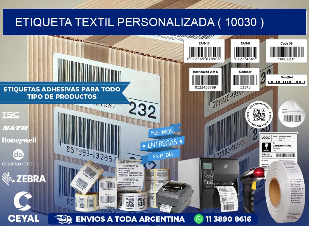 ETIQUETA TEXTIL PERSONALIZADA ( 10030 )