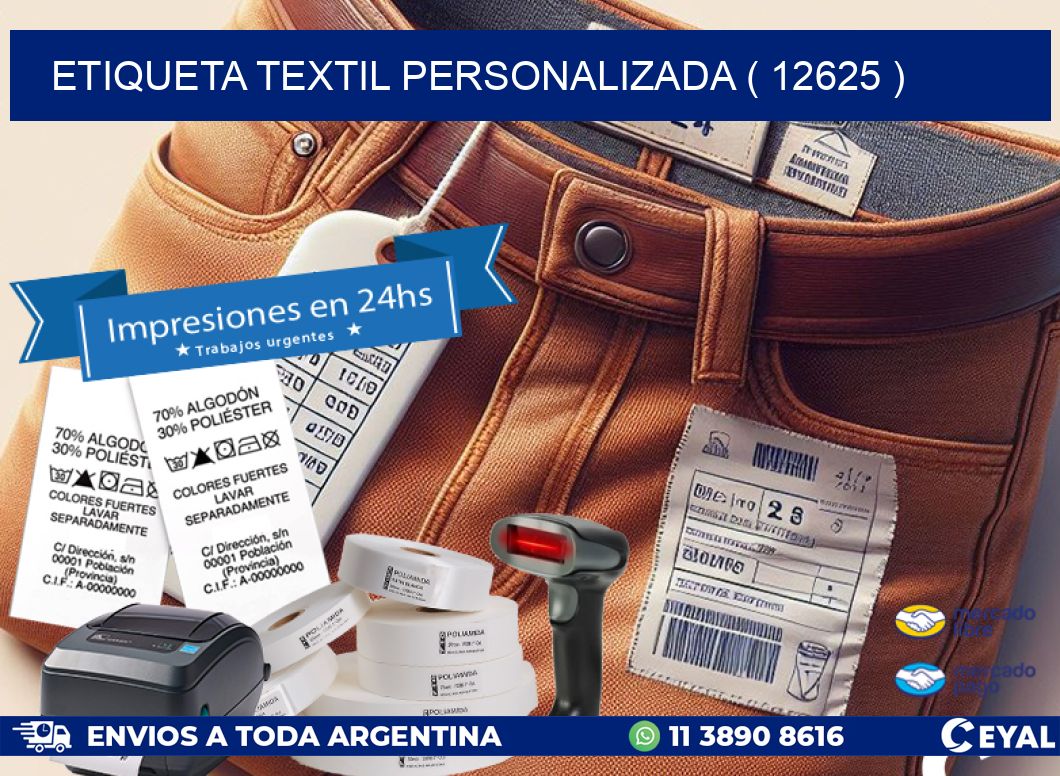 ETIQUETA TEXTIL PERSONALIZADA ( 12625 )