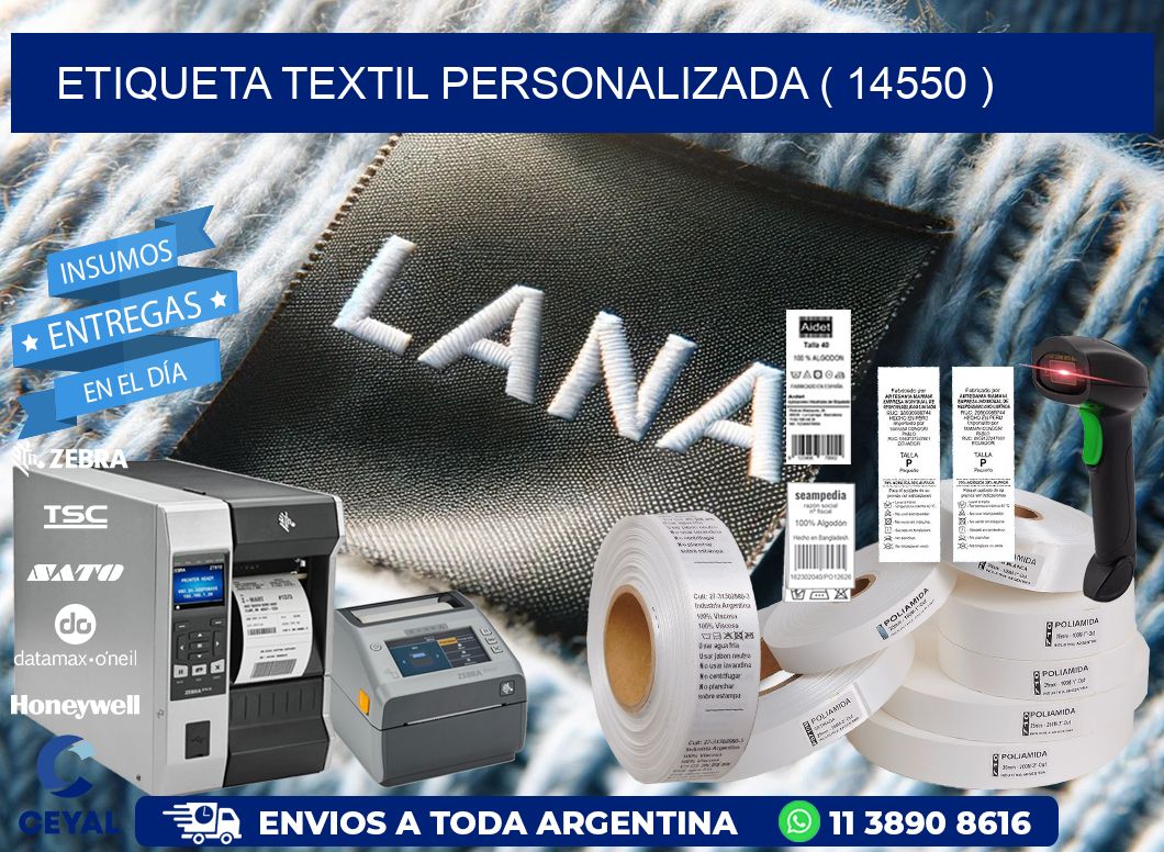 ETIQUETA TEXTIL PERSONALIZADA ( 14550 )