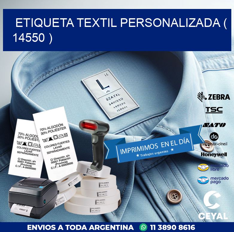 ETIQUETA TEXTIL PERSONALIZADA ( 14550 )