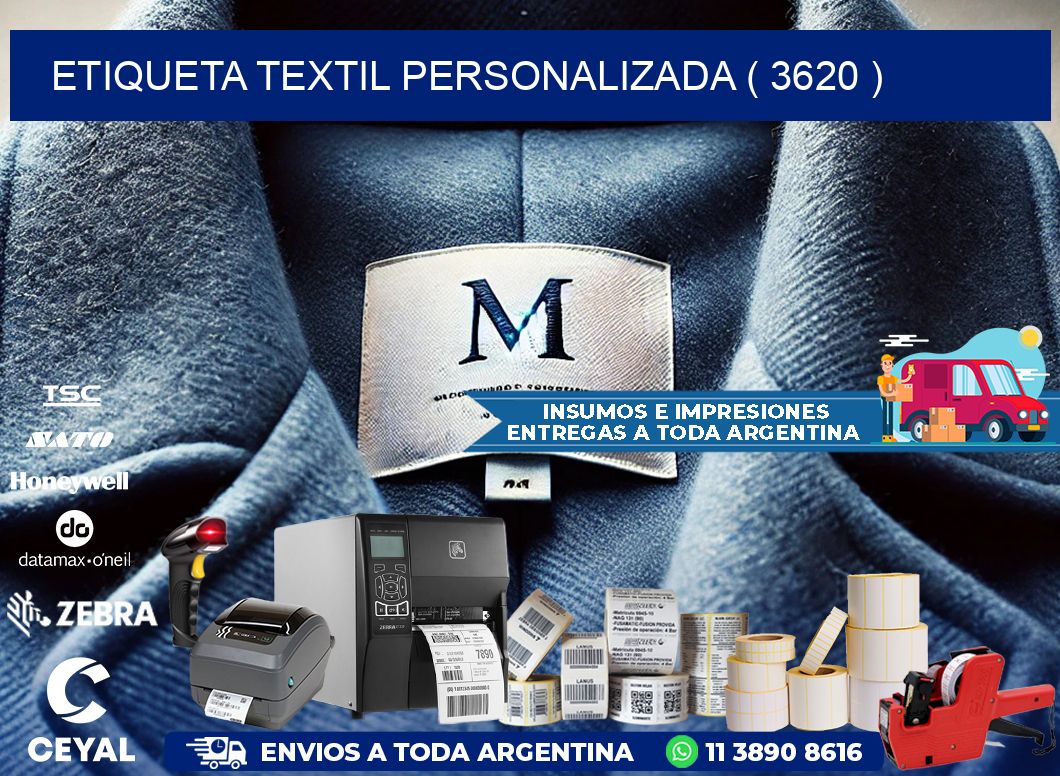 ETIQUETA TEXTIL PERSONALIZADA ( 3620 )