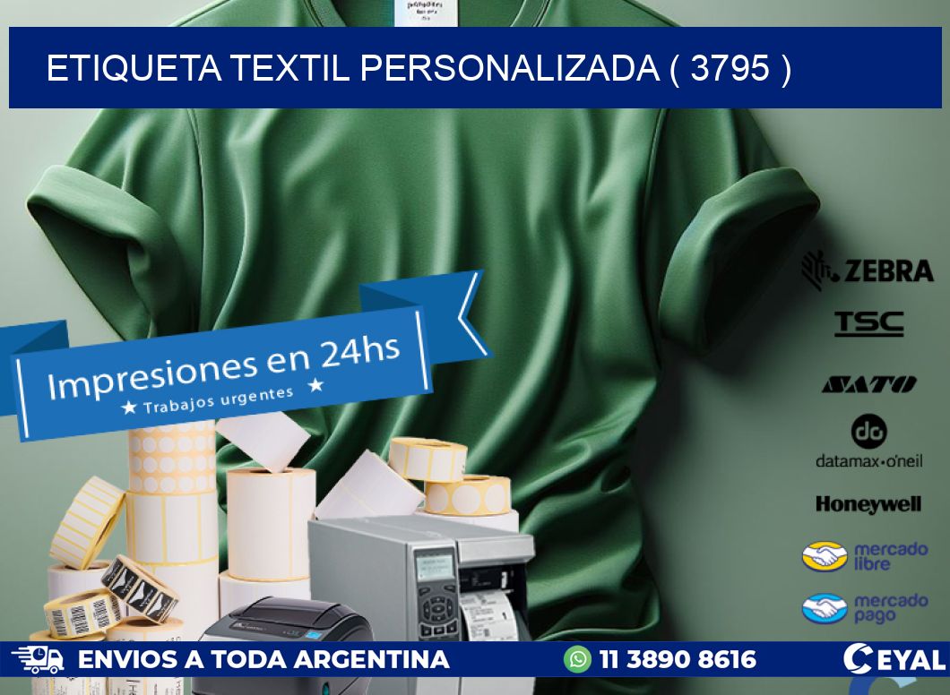 ETIQUETA TEXTIL PERSONALIZADA ( 3795 )