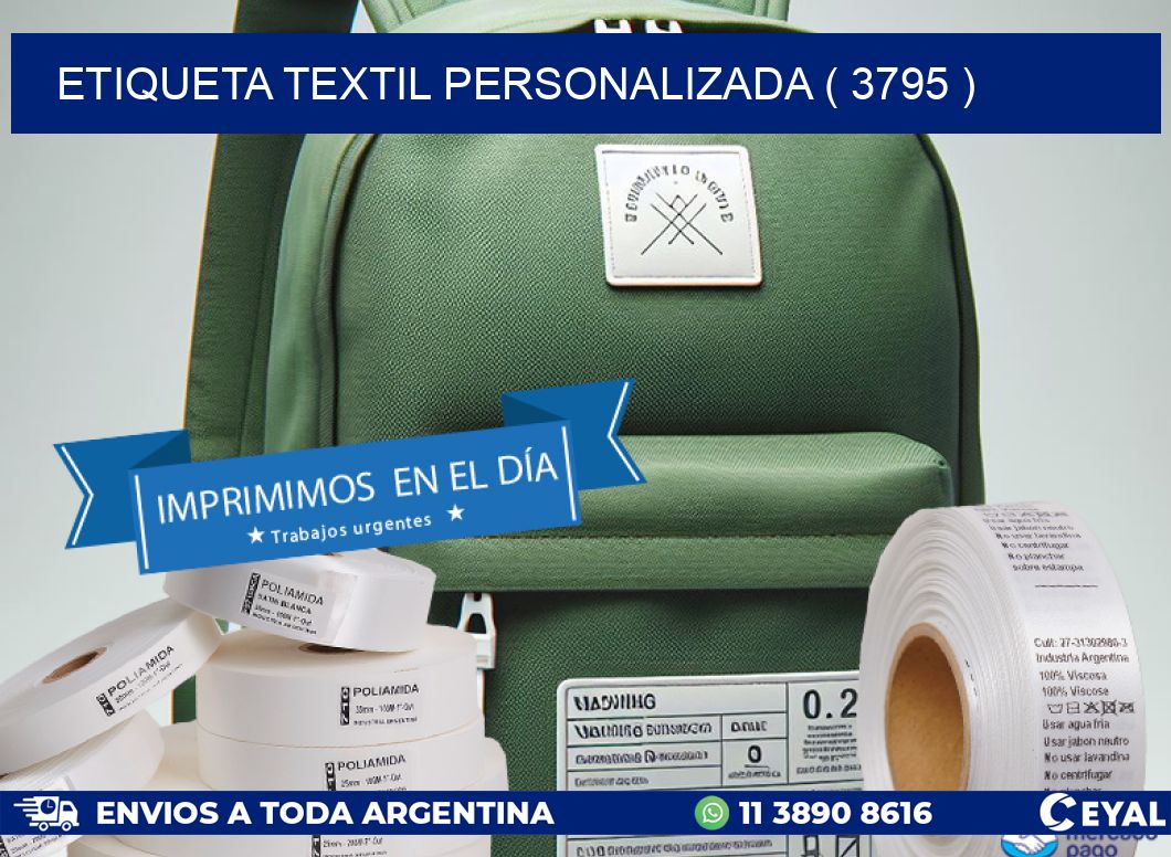 ETIQUETA TEXTIL PERSONALIZADA ( 3795 )