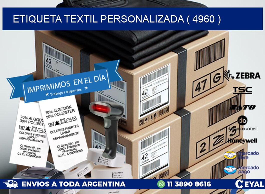 ETIQUETA TEXTIL PERSONALIZADA ( 4960 )