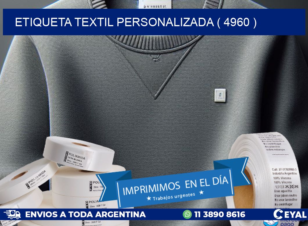 ETIQUETA TEXTIL PERSONALIZADA ( 4960 )