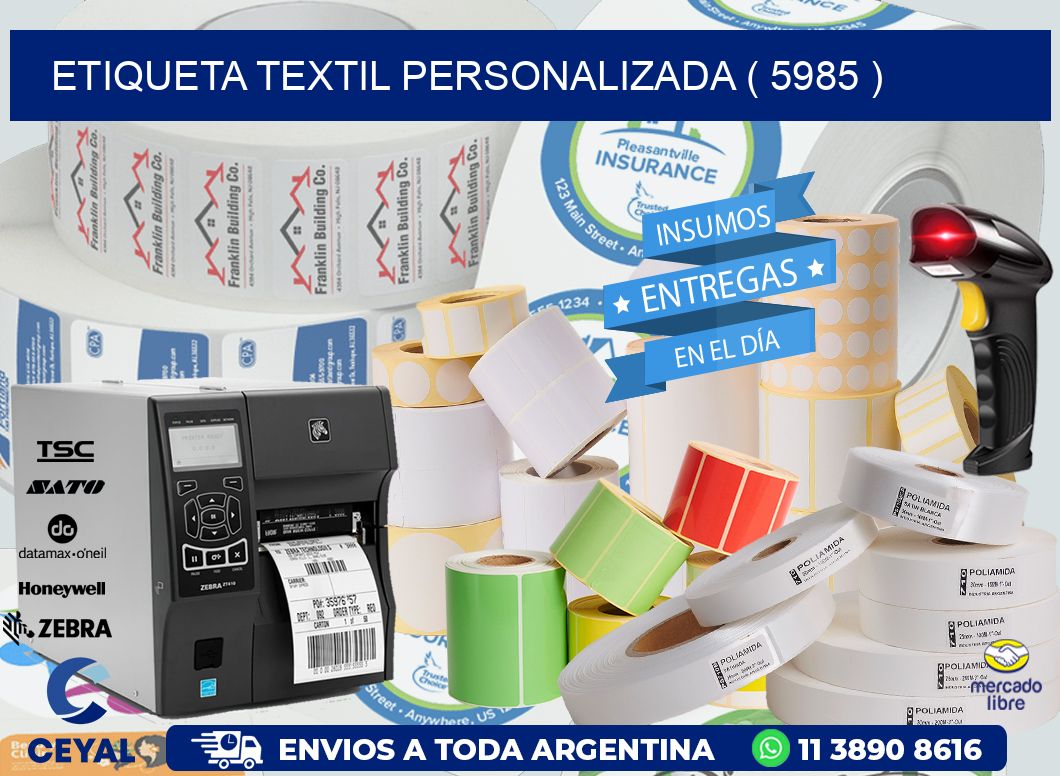 ETIQUETA TEXTIL PERSONALIZADA ( 5985 )