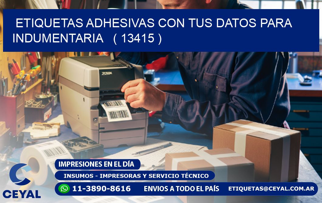 ETIQUETAS ADHESIVAS CON TUS DATOS PARA INDUMENTARIA   ( 13415 )