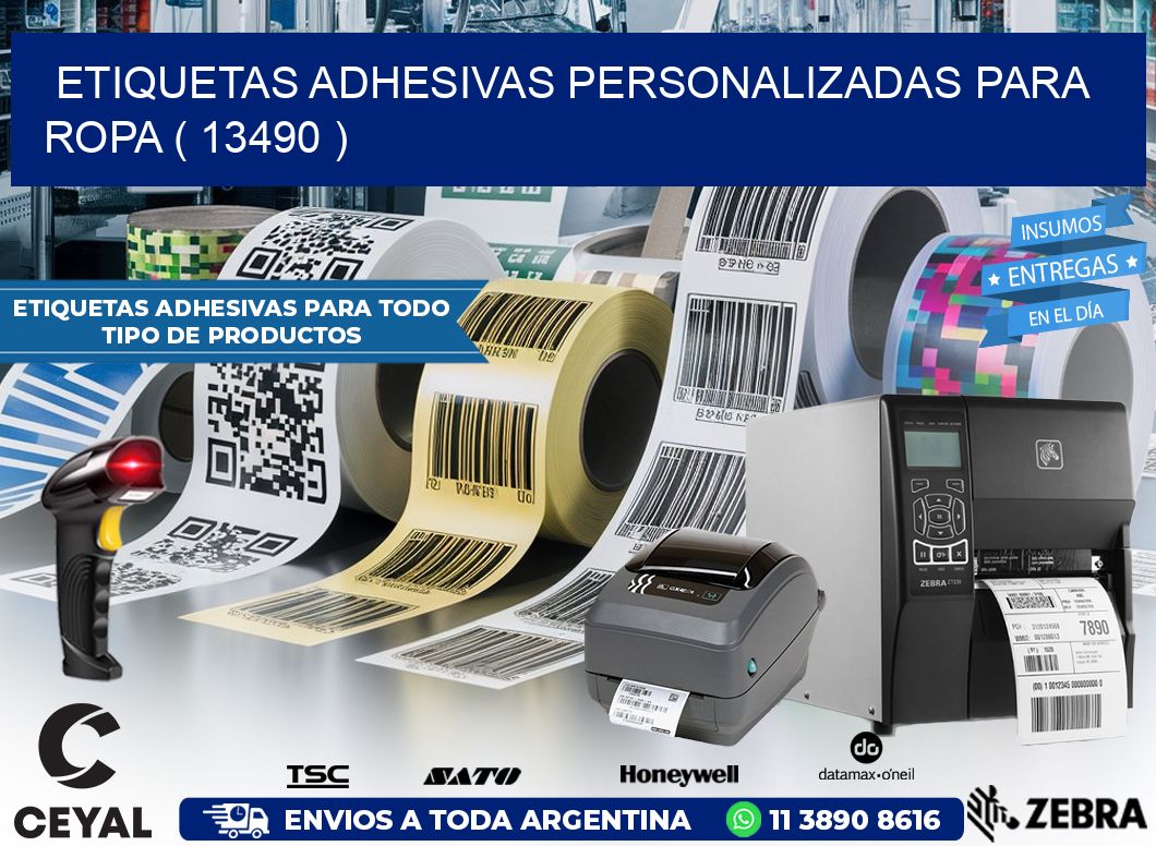 ETIQUETAS ADHESIVAS PERSONALIZADAS PARA ROPA ( 13490 )