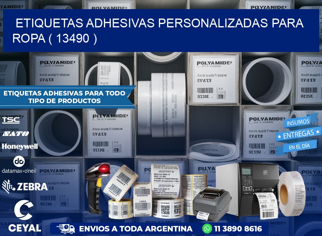 ETIQUETAS ADHESIVAS PERSONALIZADAS PARA ROPA ( 13490 )