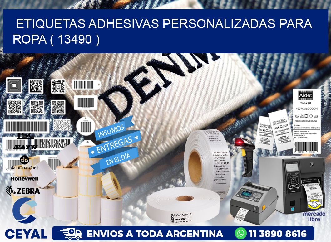 ETIQUETAS ADHESIVAS PERSONALIZADAS PARA ROPA ( 13490 )