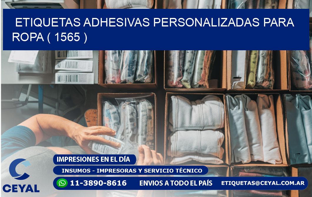 ETIQUETAS ADHESIVAS PERSONALIZADAS PARA ROPA ( 1565 )