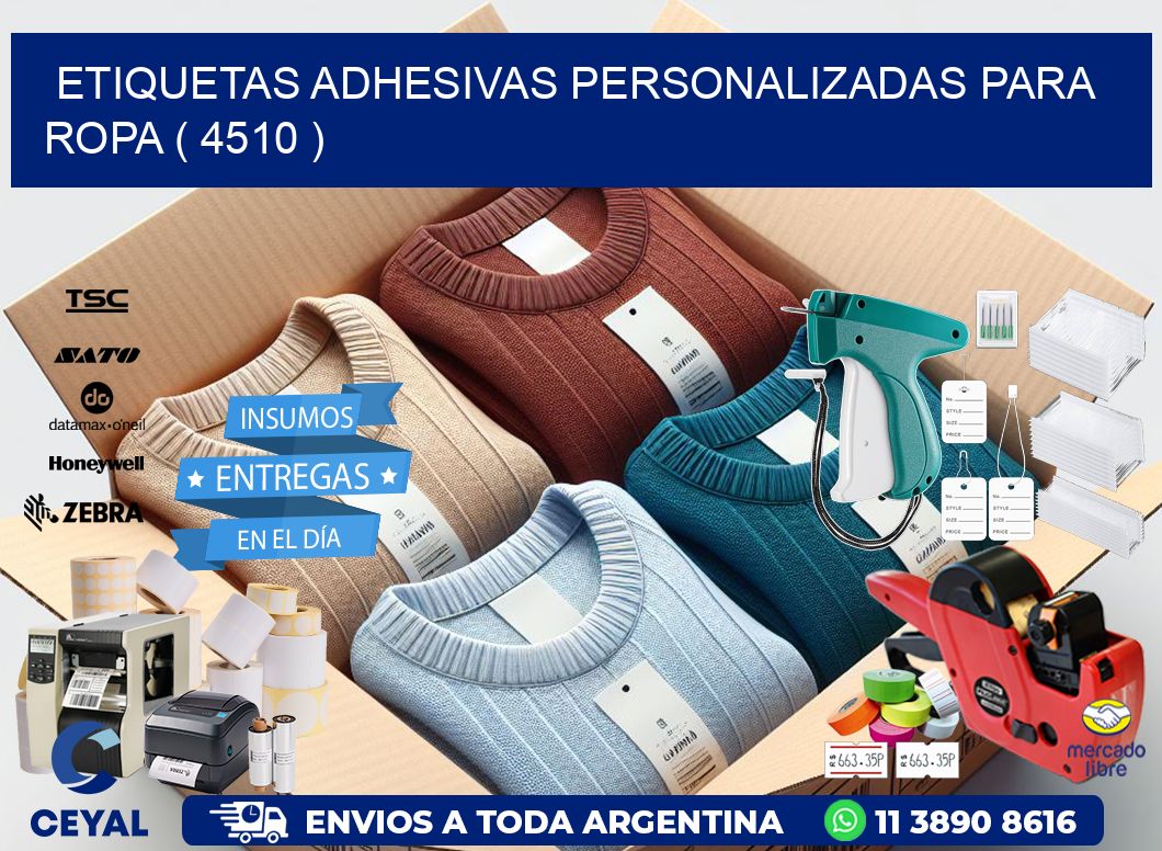 ETIQUETAS ADHESIVAS PERSONALIZADAS PARA ROPA ( 4510 )