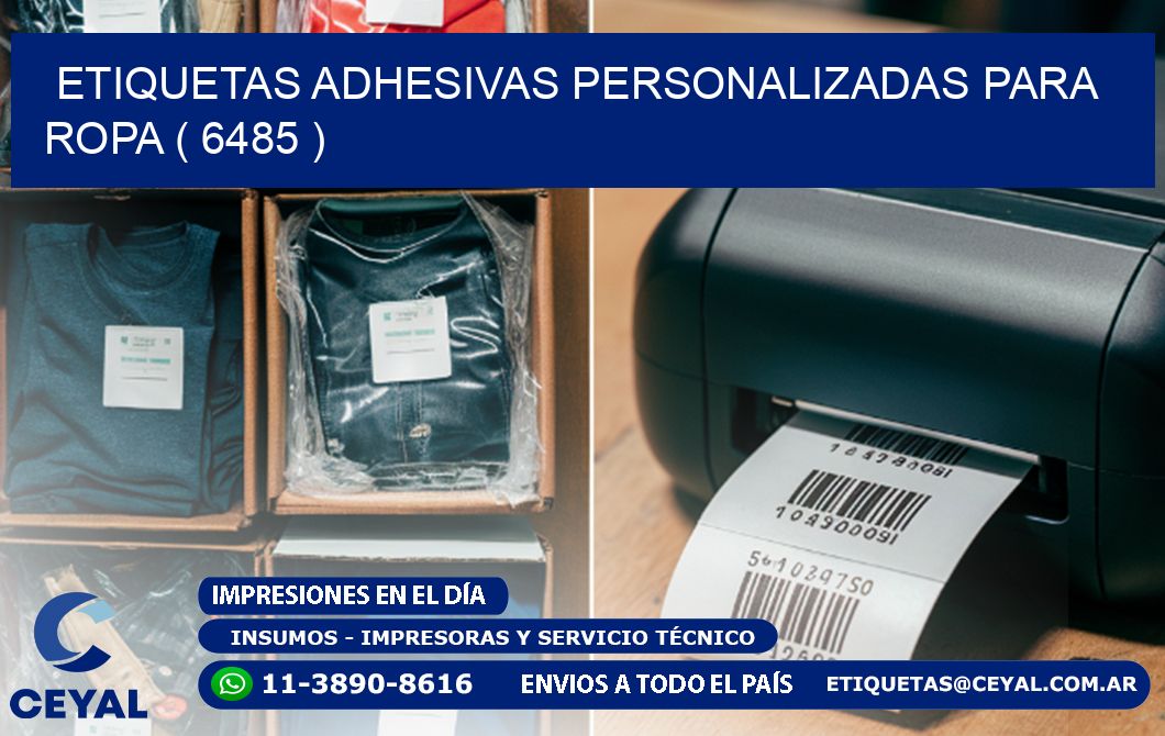 ETIQUETAS ADHESIVAS PERSONALIZADAS PARA ROPA ( 6485 )