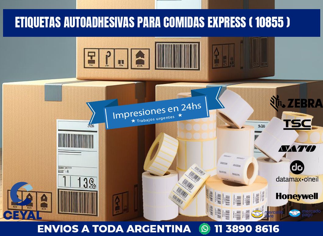 ETIQUETAS AUTOADHESIVAS PARA COMIDAS EXPRESS ( 10855 )