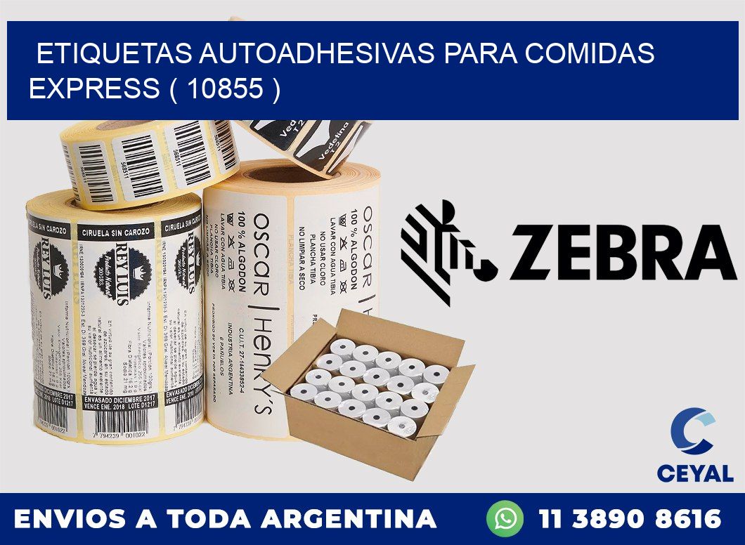 ETIQUETAS AUTOADHESIVAS PARA COMIDAS EXPRESS ( 10855 )