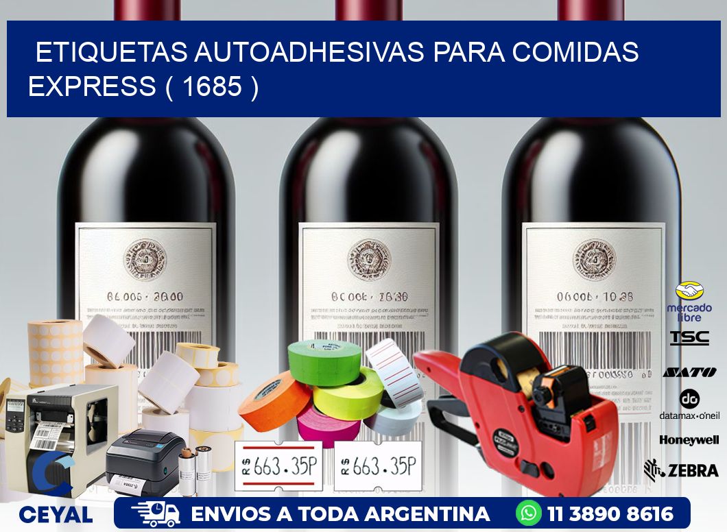 ETIQUETAS AUTOADHESIVAS PARA COMIDAS EXPRESS ( 1685 )