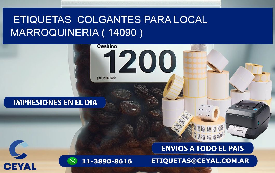 ETIQUETAS  COLGANTES PARA LOCAL MARROQUINERIA ( 14090 )