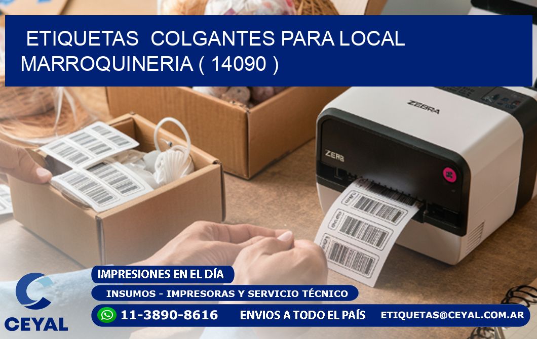 ETIQUETAS  COLGANTES PARA LOCAL MARROQUINERIA ( 14090 )