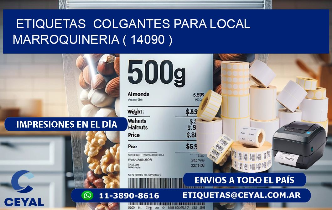 ETIQUETAS  COLGANTES PARA LOCAL MARROQUINERIA ( 14090 )