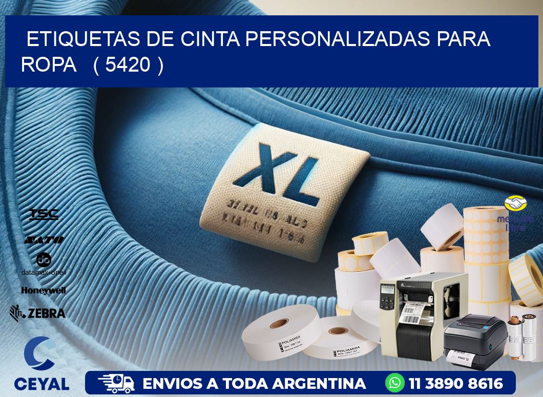 ETIQUETAS DE CINTA PERSONALIZADAS PARA ROPA   ( 5420 )