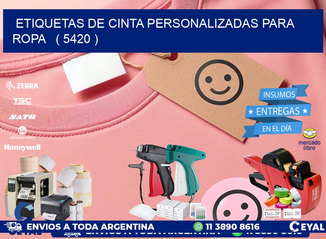 ETIQUETAS DE CINTA PERSONALIZADAS PARA ROPA   ( 5420 )