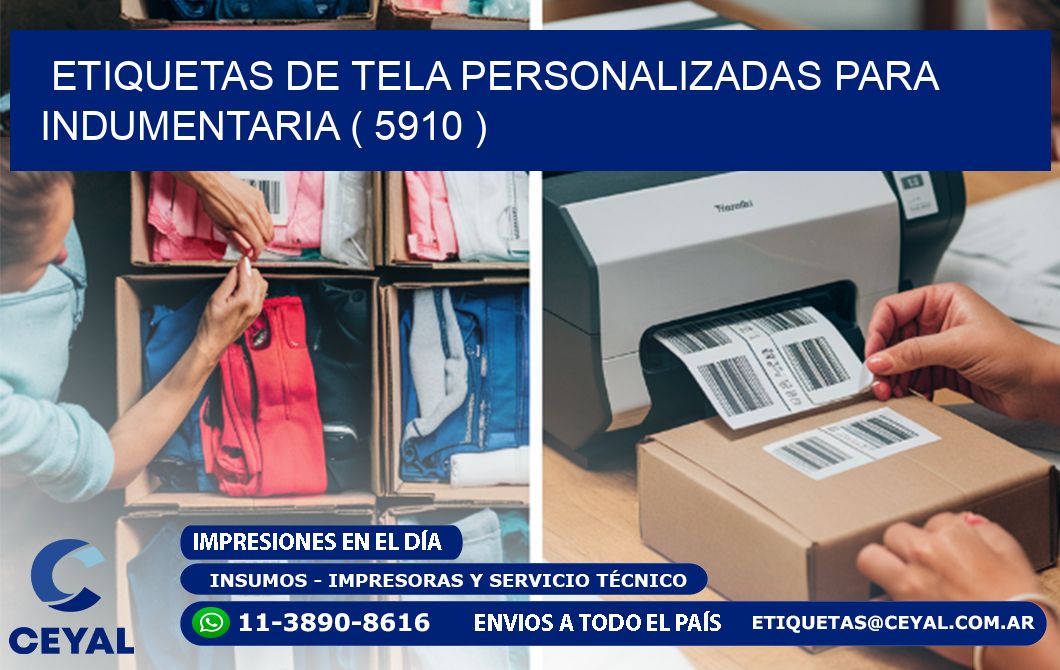 ETIQUETAS DE TELA PERSONALIZADAS PARA INDUMENTARIA ( 5910 )