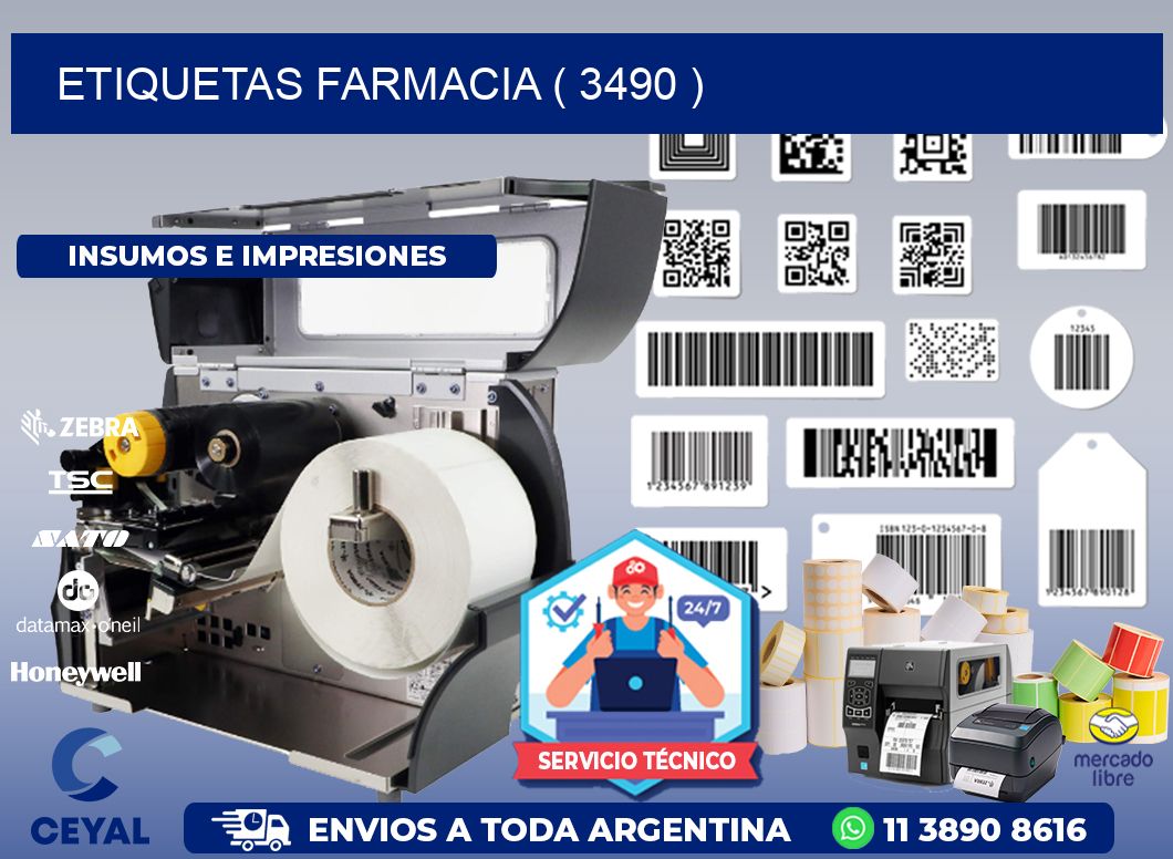 ETIQUETAS FARMACIA ( 3490 )