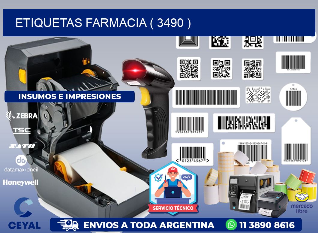 ETIQUETAS FARMACIA ( 3490 )