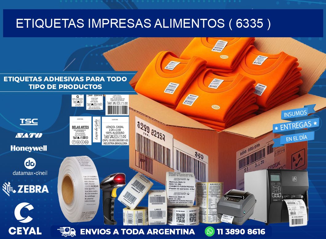 ETIQUETAS IMPRESAS ALIMENTOS ( 6335 )