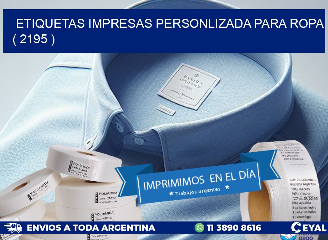 ETIQUETAS IMPRESAS PERSONLIZADA PARA ROPA ( 2195 )