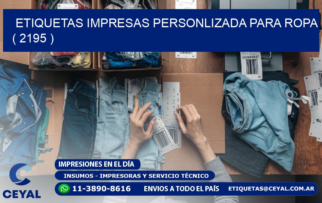 ETIQUETAS IMPRESAS PERSONLIZADA PARA ROPA ( 2195 )