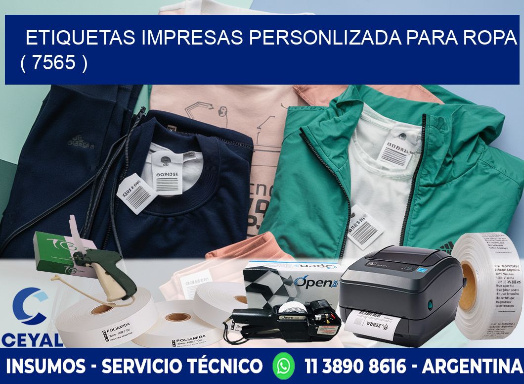 ETIQUETAS IMPRESAS PERSONLIZADA PARA ROPA ( 7565 )