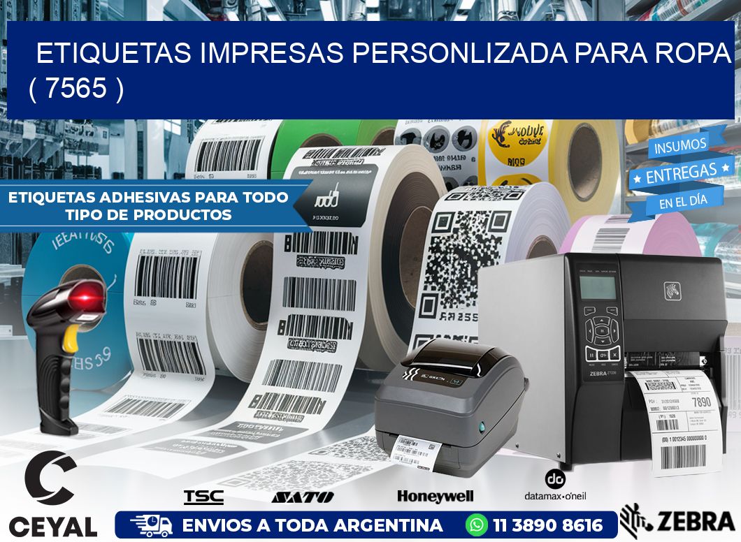 ETIQUETAS IMPRESAS PERSONLIZADA PARA ROPA ( 7565 )