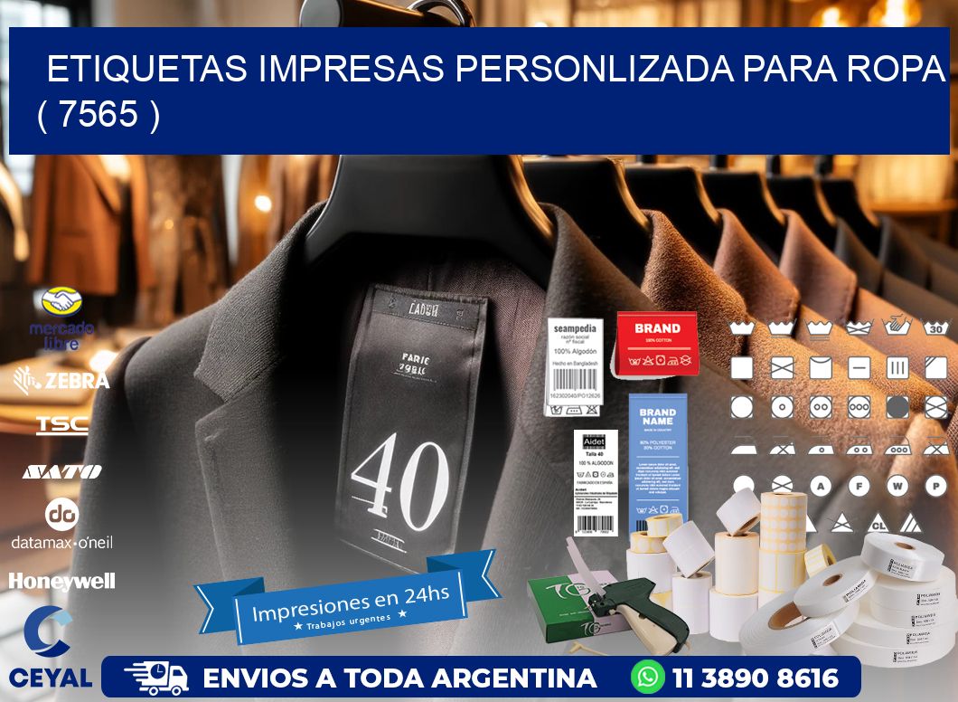 ETIQUETAS IMPRESAS PERSONLIZADA PARA ROPA ( 7565 )