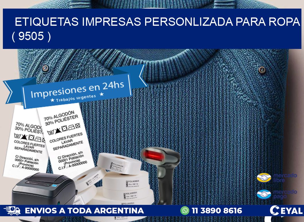 ETIQUETAS IMPRESAS PERSONLIZADA PARA ROPA ( 9505 )