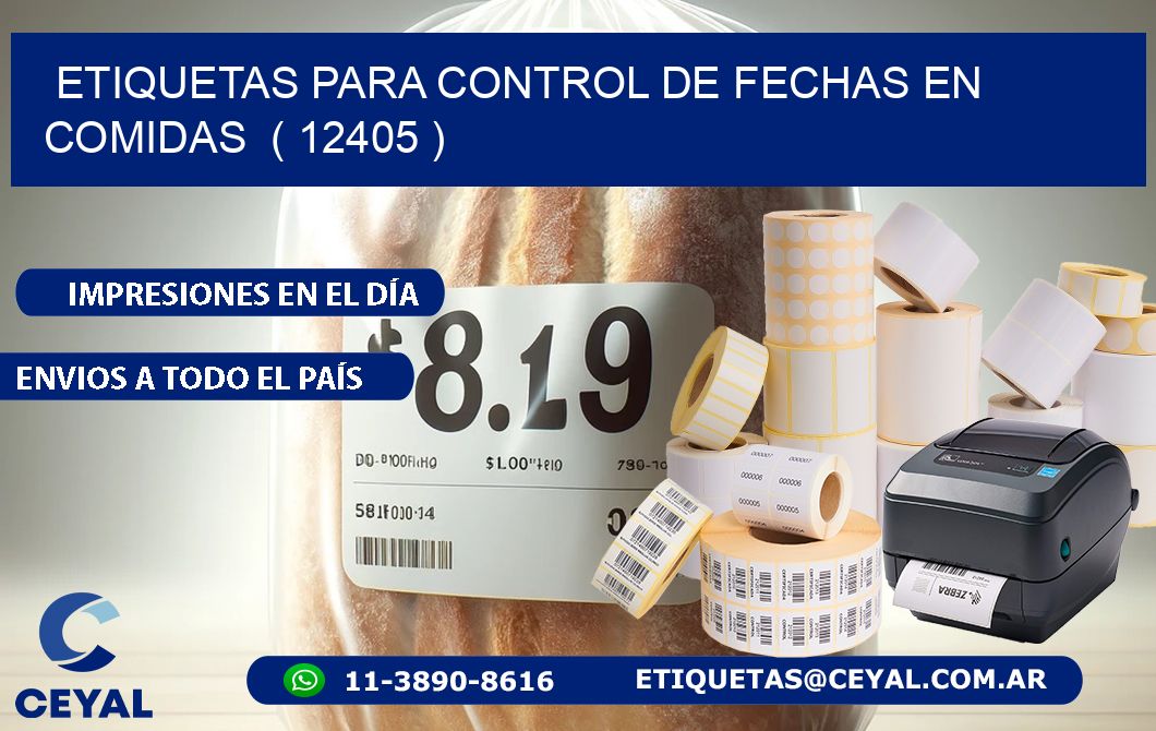 ETIQUETAS PARA CONTROL DE FECHAS EN COMIDAS  ( 12405 )