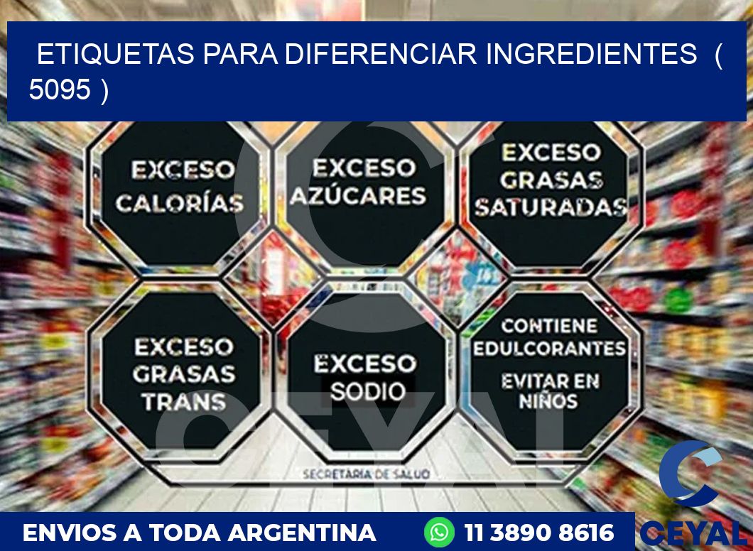 ETIQUETAS PARA DIFERENCIAR INGREDIENTES  ( 5095 )