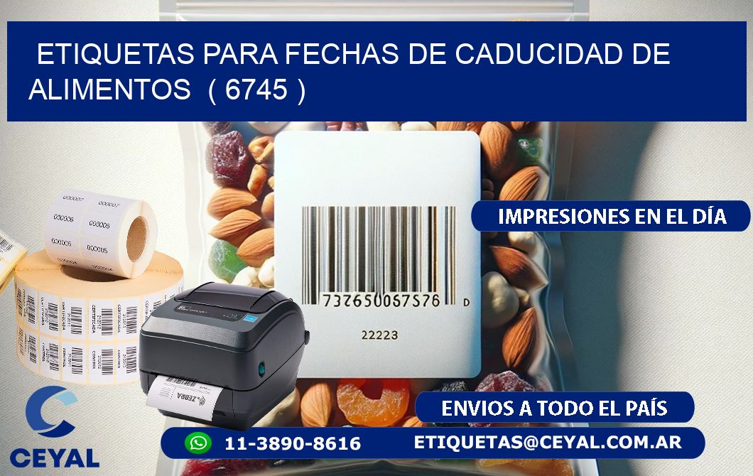 ETIQUETAS PARA FECHAS DE CADUCIDAD DE ALIMENTOS  ( 6745 )