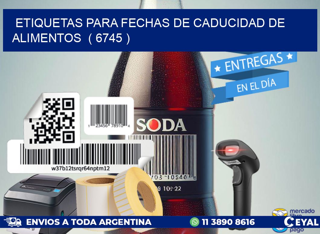 ETIQUETAS PARA FECHAS DE CADUCIDAD DE ALIMENTOS  ( 6745 )