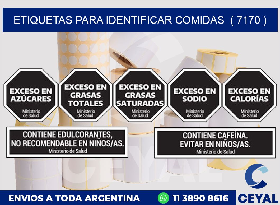 ETIQUETAS PARA IDENTIFICAR COMIDAS  ( 7170 )