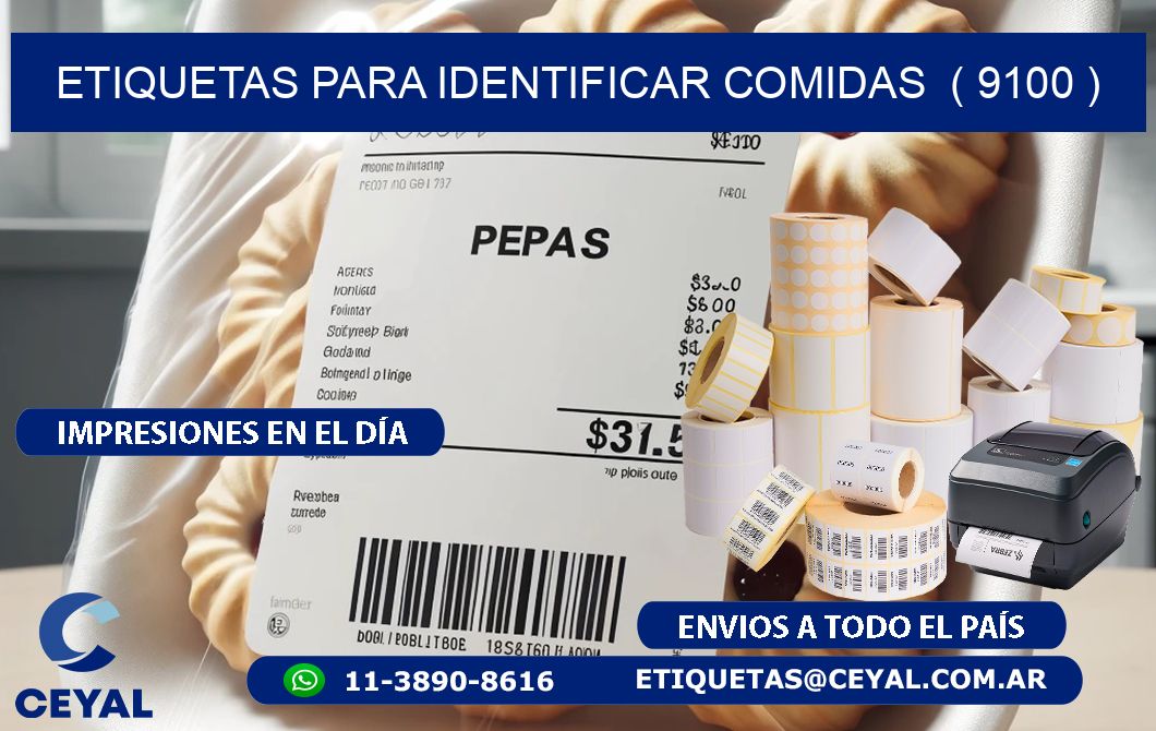 ETIQUETAS PARA IDENTIFICAR COMIDAS  ( 9100 )