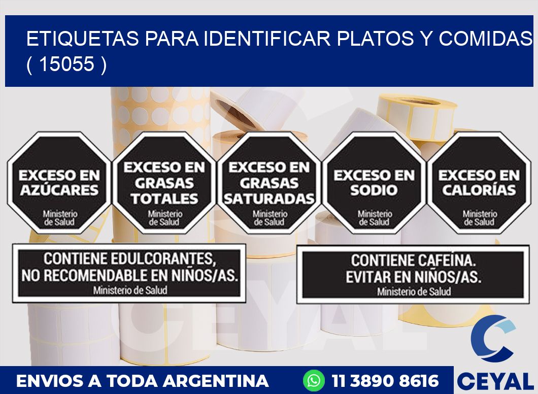 ETIQUETAS PARA IDENTIFICAR PLATOS Y COMIDAS  ( 15055 )